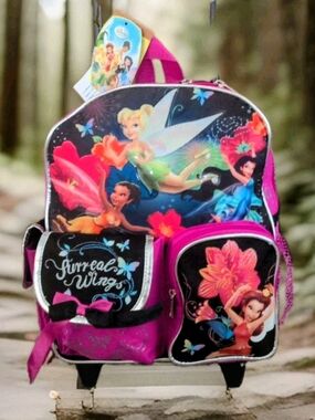 New Disney TinkerBell And Friends Rolling Backpack